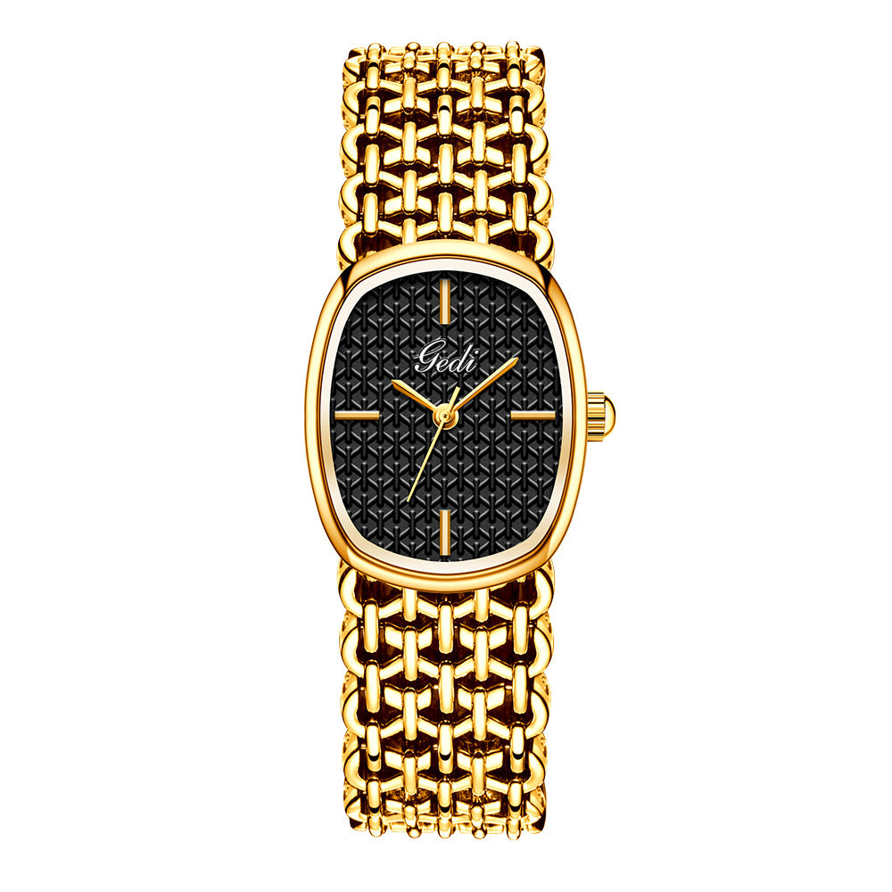 ✨⌚Elegantna pletena kremenčeva ura za ženske