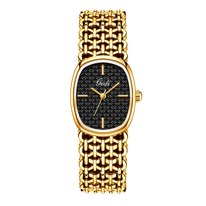 ✨⌚Elegantna pletena kremenčeva ura za ženske
