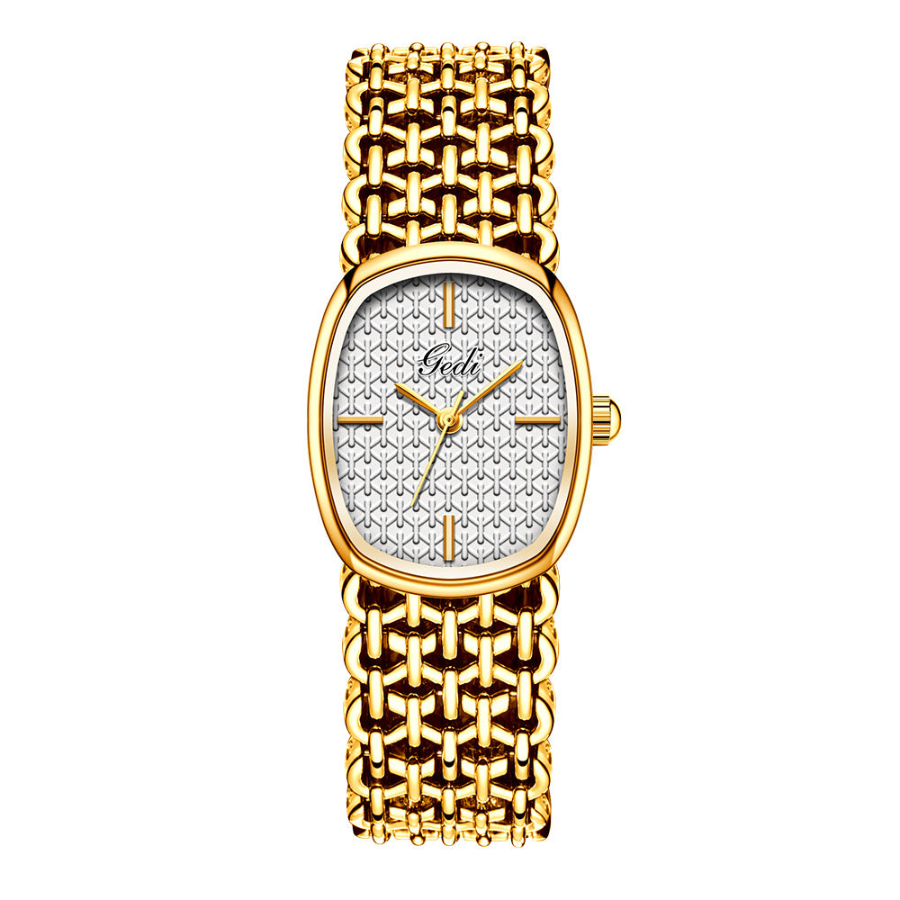 ✨⌚Elegantna pletena kremenčeva ura za ženske