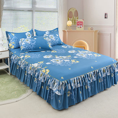 ⏳Časovno omejen 50 % popust⏰3-delni komplet nabranega spalnogo krila🛏️