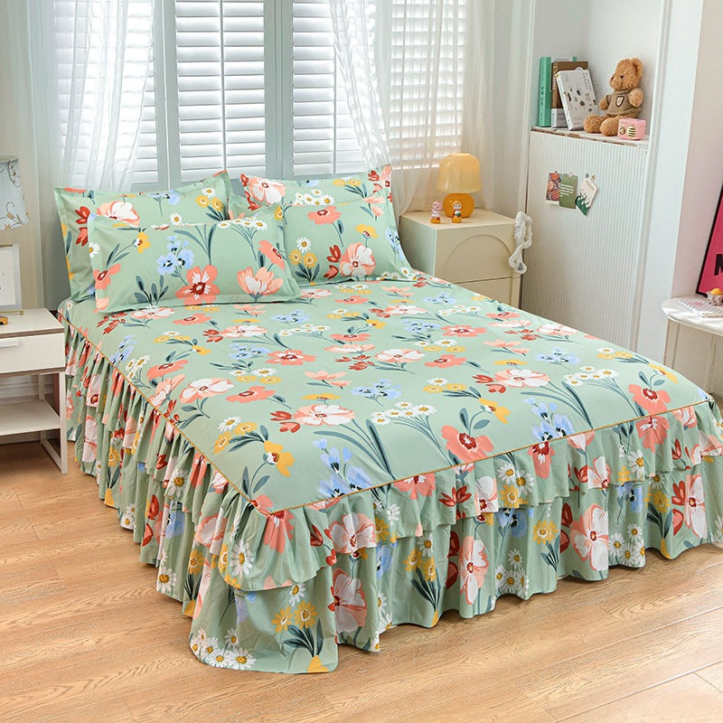 ⏳Časovno omejen 50 % popust⏰3-delni komplet nabranega spalnogo krila🛏️