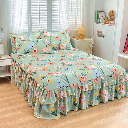 ⏳Časovno omejen 50 % popust⏰3-delni komplet nabranega spalnogo krila🛏️