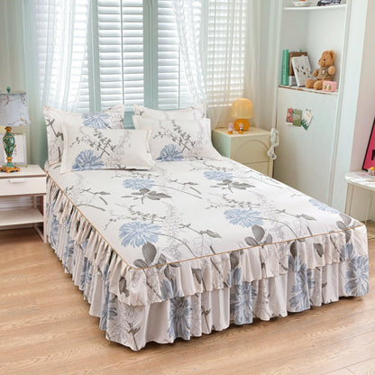 ⏳Časovno omejen 50 % popust⏰3-delni komplet nabranega spalnogo krila🛏️