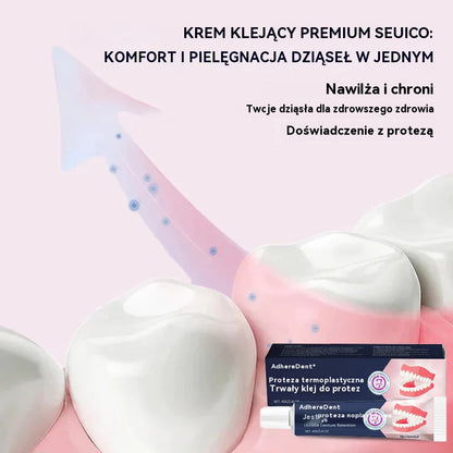 Lepilo za proteze AdhereDent® – stabilnost in naravno udobje nošenja