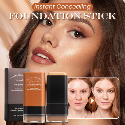 🔥Kup 1, a 1 dostaniesz GRATIS✨2025 Instant Concealing Foundation Stick z wbudowanym pędzlem