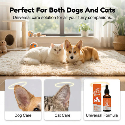 🐶🐱Naravne kapljice za pse in mačke za lajšanje srbenja in nabiranja ušesnega masla🌿