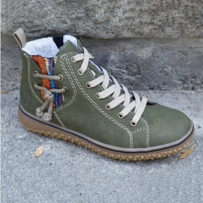 🔥Promocja ostatniego dnia – 50% zniżki - Damskie, wodoodporne, ortopedyczne buty do kostki w stylu retro