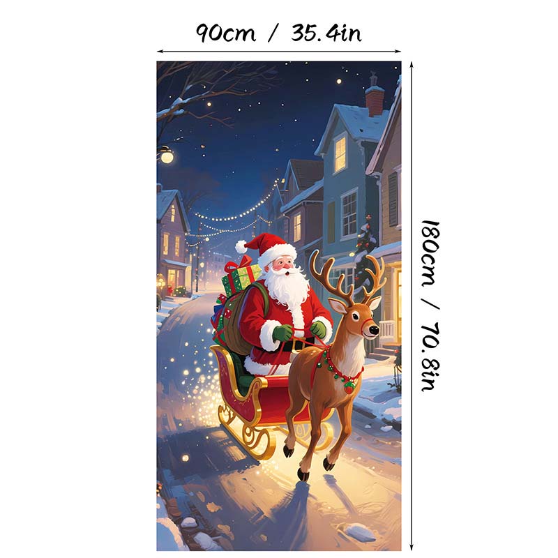 ⏰Świąteczna specjalna wyprzedaż 70% taniej!!🎄Świąteczny panel drzwiowy do natychmiastowej dekoracji świątecznej