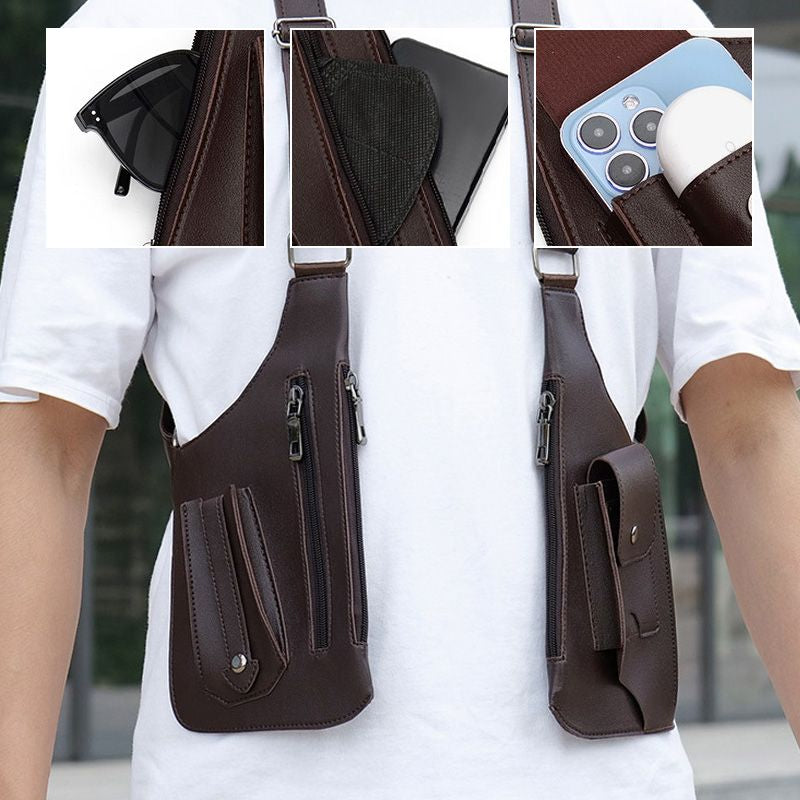 🎒 50 % POPUST! 🔥 Moška taktična torba proti kraji z dvojnimi naramnicami in več žepi – trpežna, varna in popolna za vsakodnevno uporabo 🛡️