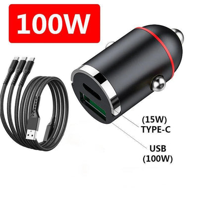 Inteligentna ładowarka samochodowa 100 W – podwójne szybkie ładowanie z inteligentną ochroną
