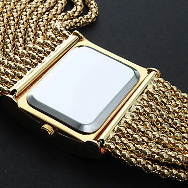 ⌚ ZDAJ 60 % POPUSTA! ✨ Kvarčna ura z okrasnimi kamni in resicami - elegantna in bleščeča, popolno darilo za praznovanja 💎🎁