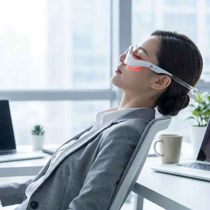 3D-naprava za pomirjanje oči z obdajajočim učinkom