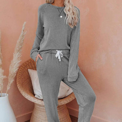 ✨Damski, luźny, swobodny komplet składający się z topu i spodni, 2 części