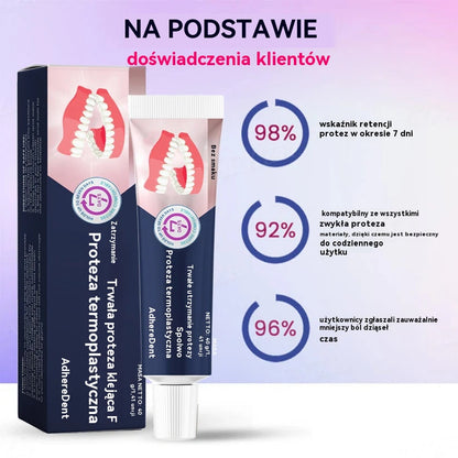 Lepilo za proteze AdhereDent® – stabilnost in naravno udobje nošenja