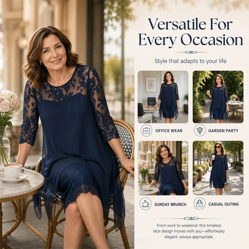 ✨Chiffon Lace Dress For Women