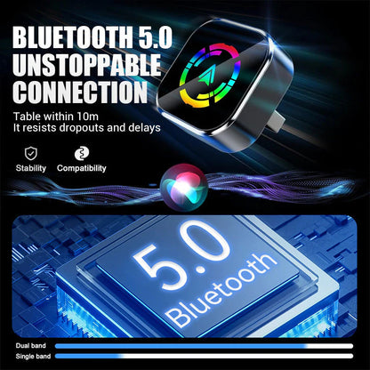 🔥🚗Bezprzewodowy adapter 2 w 1 do iPhone'a i Androida Auto
