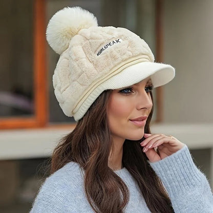 💁‍♀️Najlepszy prezent na zimę🎁👒 - Zimowa czapka damska 2025 z krótkim rondem🥰