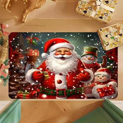 🎅 Wyprzedaż przedświąteczna🎅 Świąteczna wycieraczka do drzwi kuchennych Mata antypoślizgowa Wycieraczka do drzwi z możliwością prania w pralce Aksamit kryształowy
