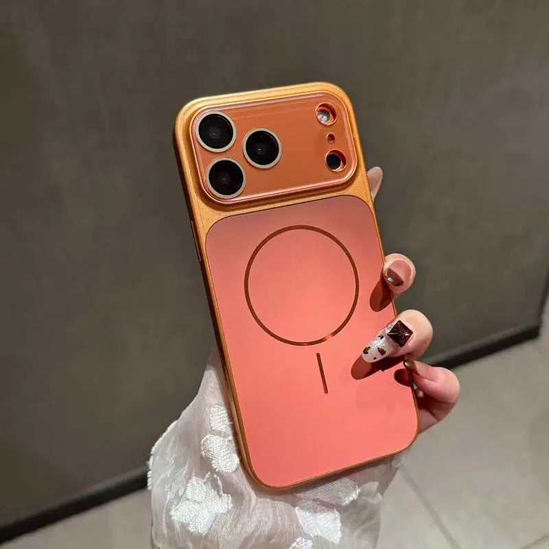 Nowe luksusowe, matowe, metaliczne etui ochronne MagSafe odporne na upadki do serii iPhone