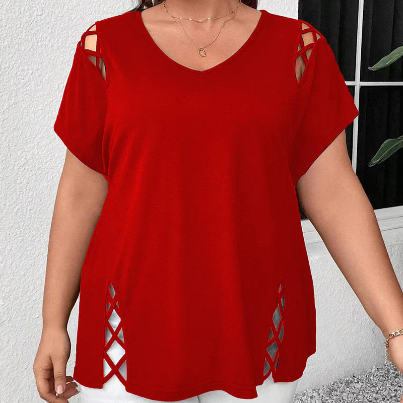 Ženska bluza z V-izrezom