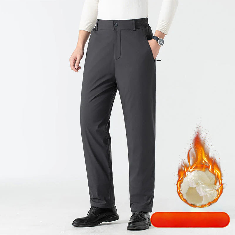 【M-4XL】👖Zimowe męskie ocieplane spodnie z grafenowymi nakolannikami