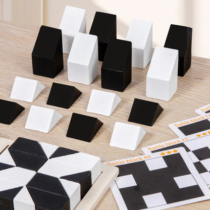 🎁🎅🧩 CZARNO-BIAŁE PUZZLE MONTESSORI | | 3-8 lat | Rozwój logiki przestrzennej