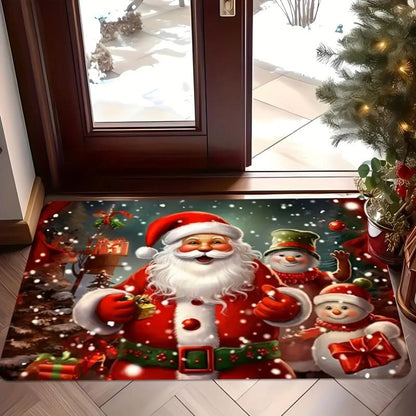 🎅 Wyprzedaż przedświąteczna🎅 Świąteczna wycieraczka do drzwi kuchennych Mata antypoślizgowa Wycieraczka do drzwi z możliwością prania w pralce Aksamit kryształowy
