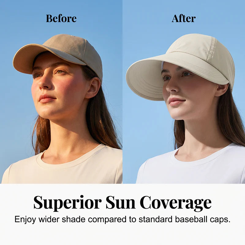 🧢Ženski sončni klobuk s širokimi krajci v slogu bejzbolske klobuke🌞