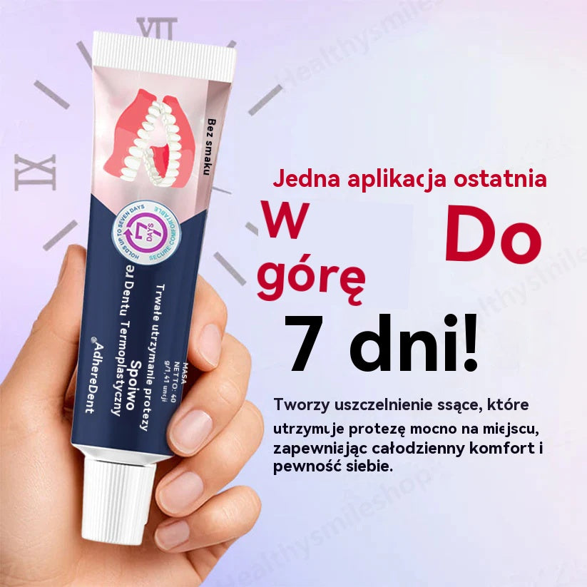 Lepilo za proteze AdhereDent® – stabilnost in naravno udobje nošenja