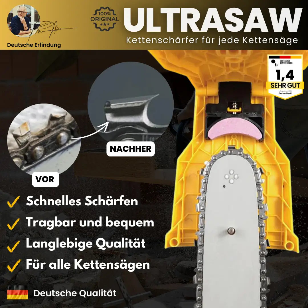 UltraSaw - Uniwersalna ostrzałka do łańcuchów każdej piły łańcuchowej