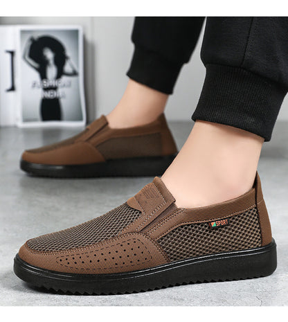 Nowe, oddychające, wsuwane buty sportowe męskie z siateczki