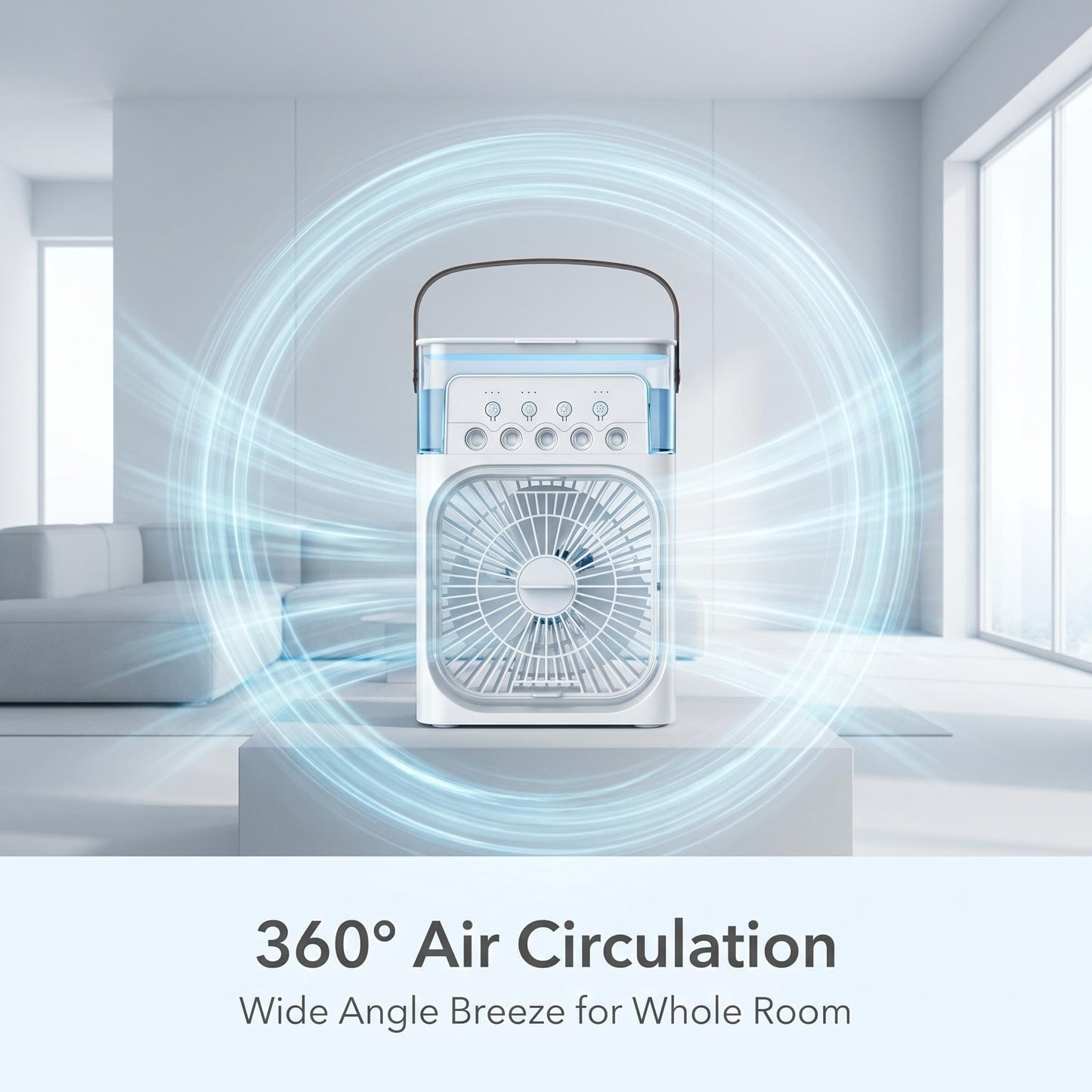 Namizni ventilator z vlažilnikom in hladilnim učinkom »Ice Mist«