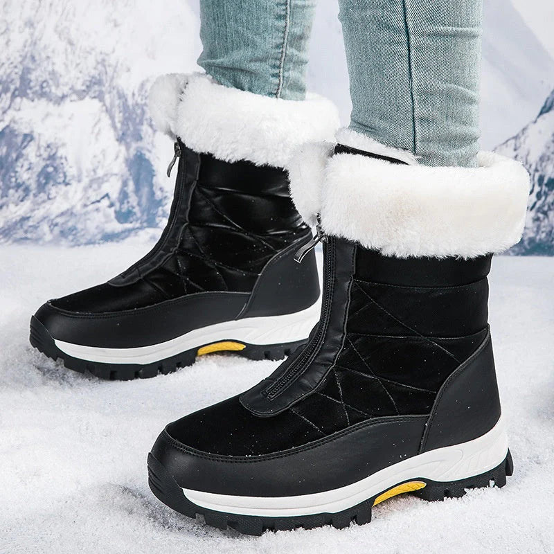 【EU36-42】❄️Zimowe damskie buty z PU z bawełnianą wyściółką i polarową podszewką