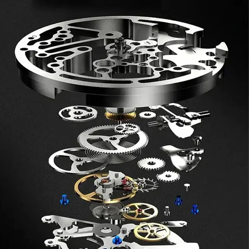 🔥Męski wodoodporny, rzymski, ażurowy, automatyczny zegarek mechaniczny⌚
