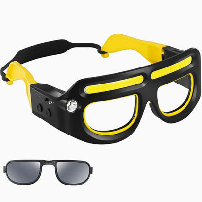 Akumulatorowe gogle LED z latarką czołową