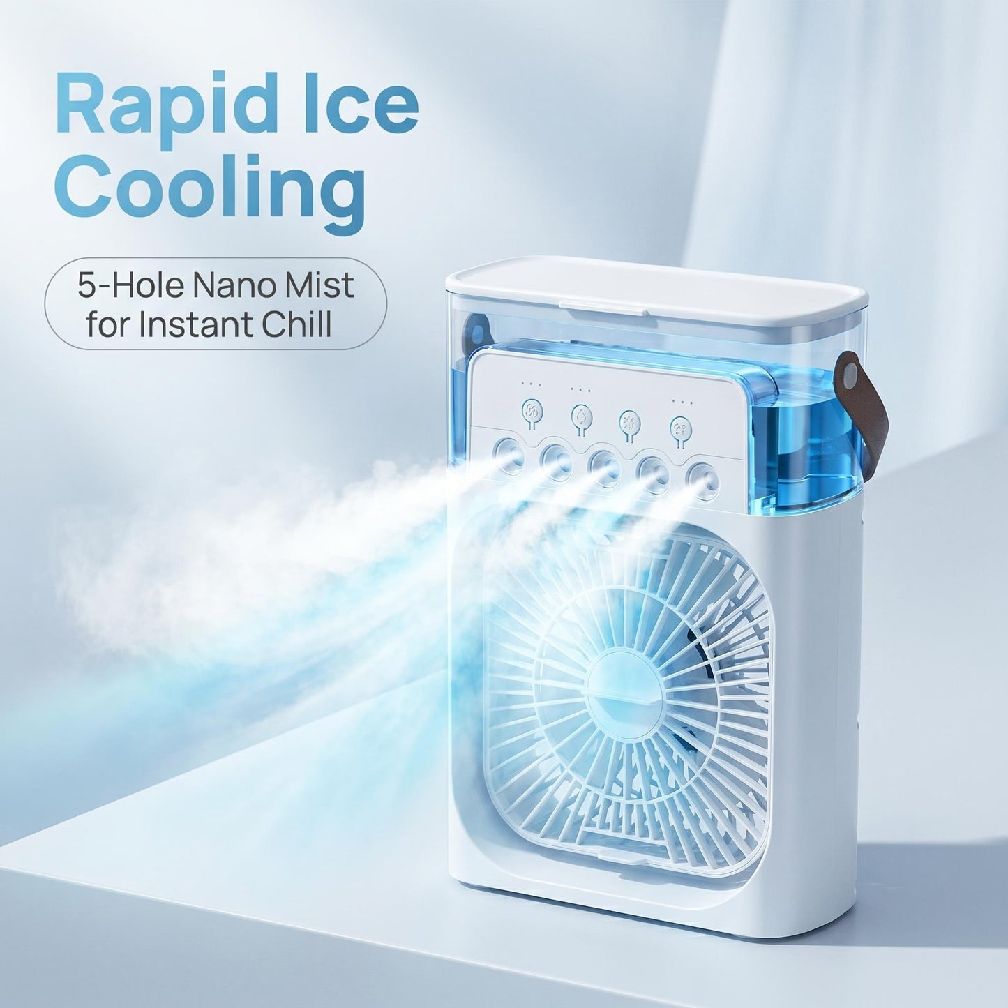 Namizni ventilator z vlažilnikom in hladilnim učinkom »Ice Mist«