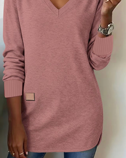 Bluza z kapturem w serek, stylowa