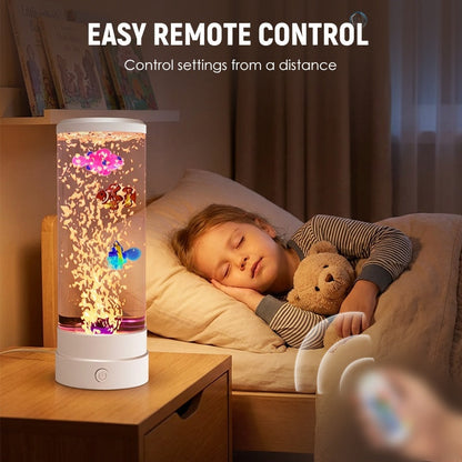 LED-svetilka za akvarij z motivom ribic v mehurčkih