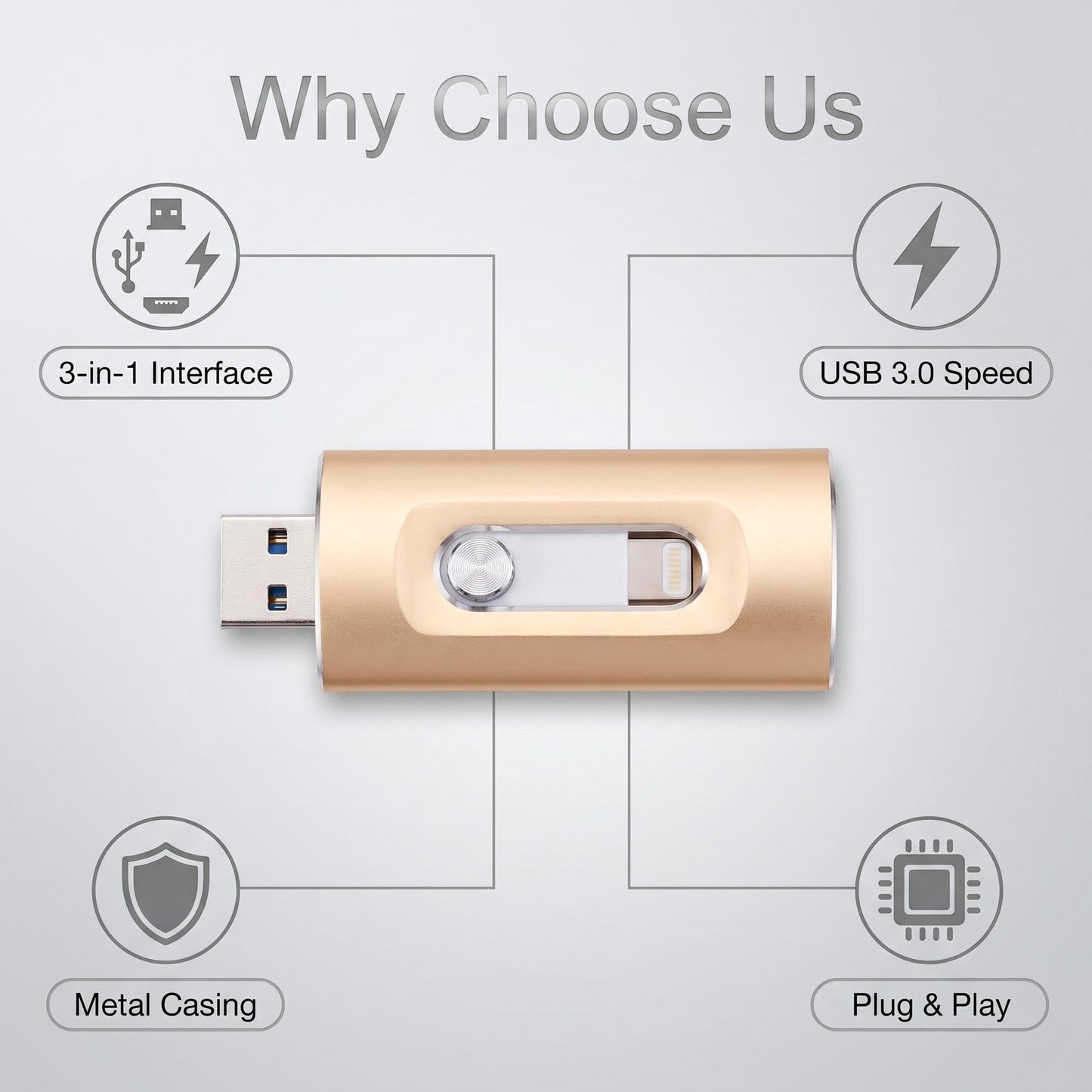 Univerzalni USB ključek 3 v 1