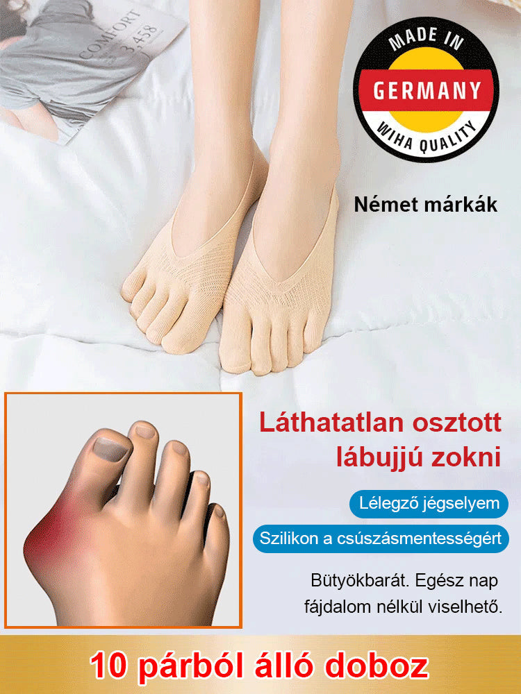 Unisex nevidne korekcijske nogavice s petimi prsti