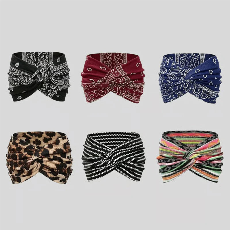 ✨Kupite 1, dobite 1 gratis✨Širok naglavni trak z vzorcem in vozli za ženske🎀