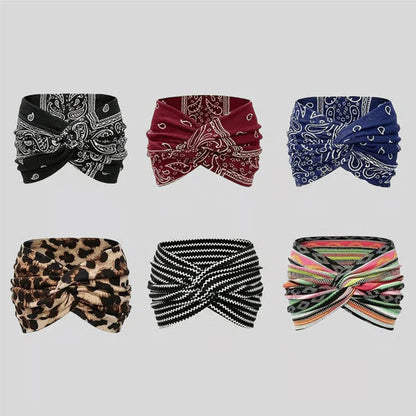 ✨Kupite 1, dobite 1 gratis✨Širok naglavni trak z vzorcem in vozli za ženske🎀