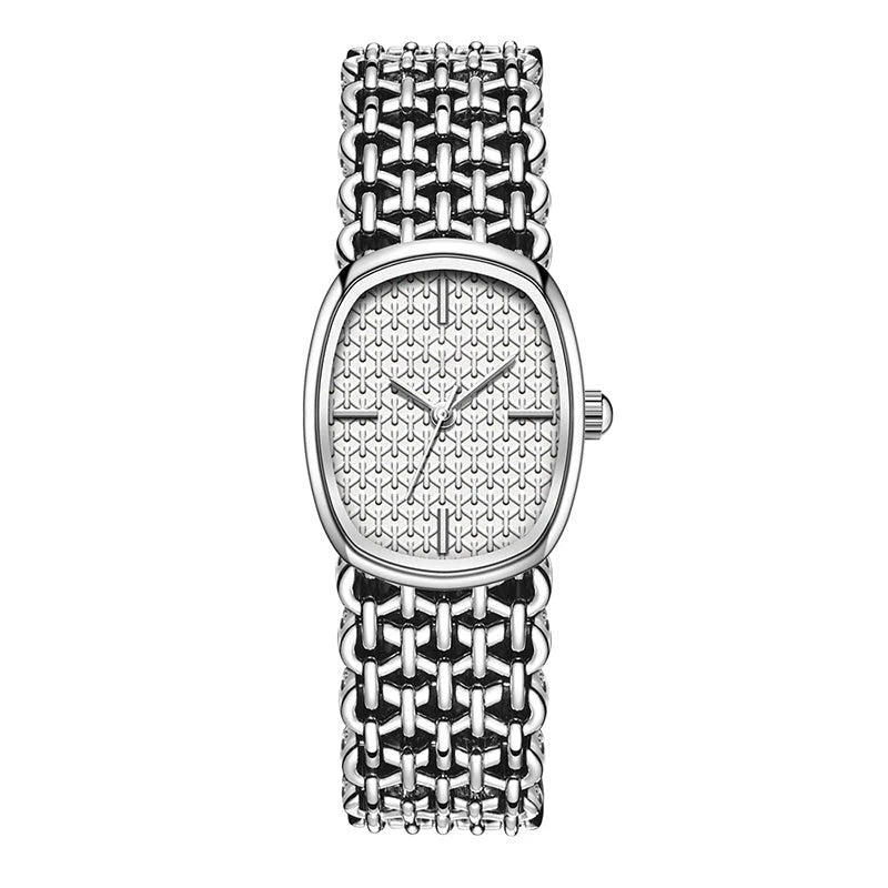 ✨⌚Elegantna pletena kremenčeva ura za ženske