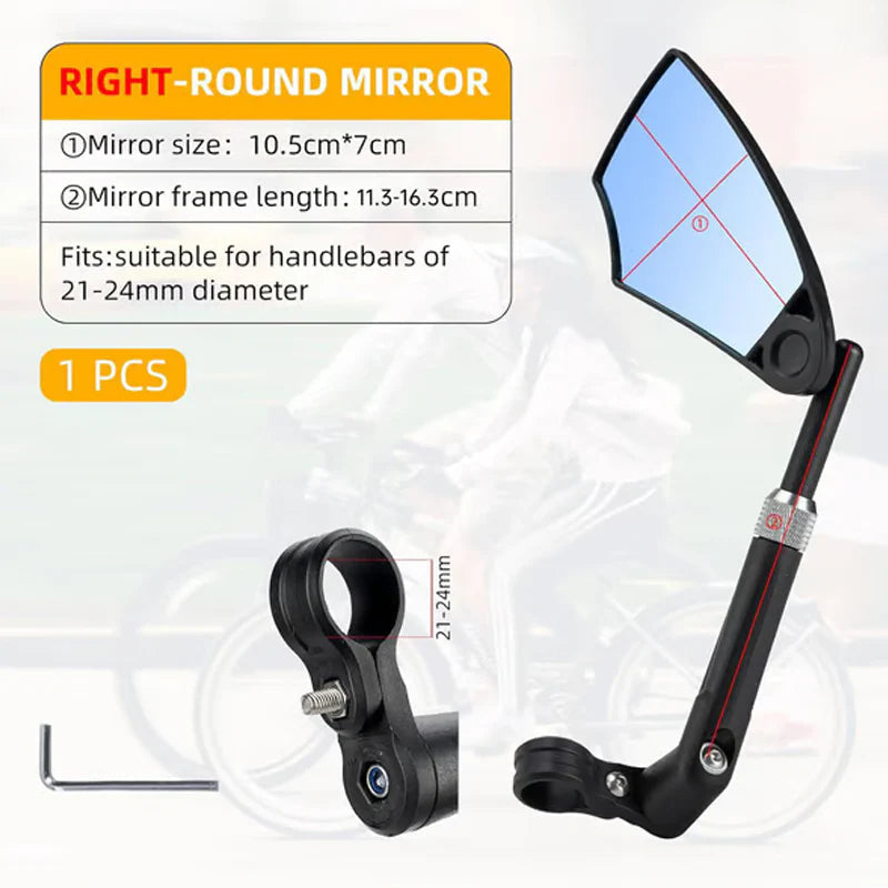 Lustro na kierownicę roweru z regulacją 360°