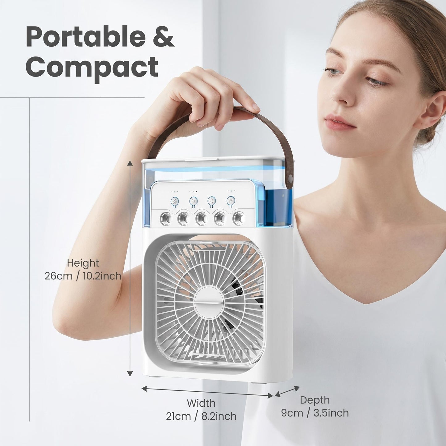 Namizni ventilator z vlažilnikom in hladilnim učinkom »Ice Mist«