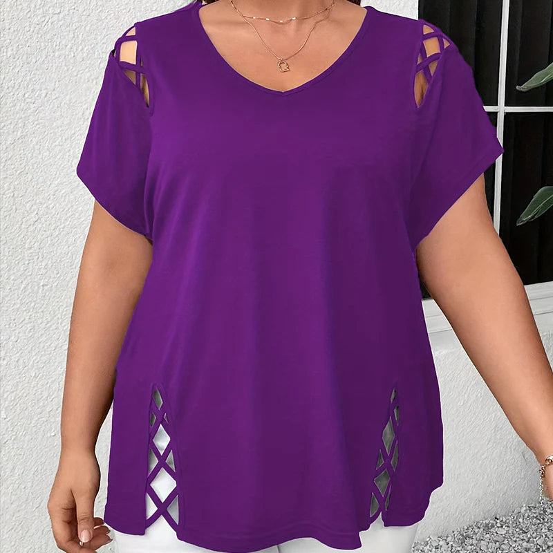 Ženska bluza z V-izrezom