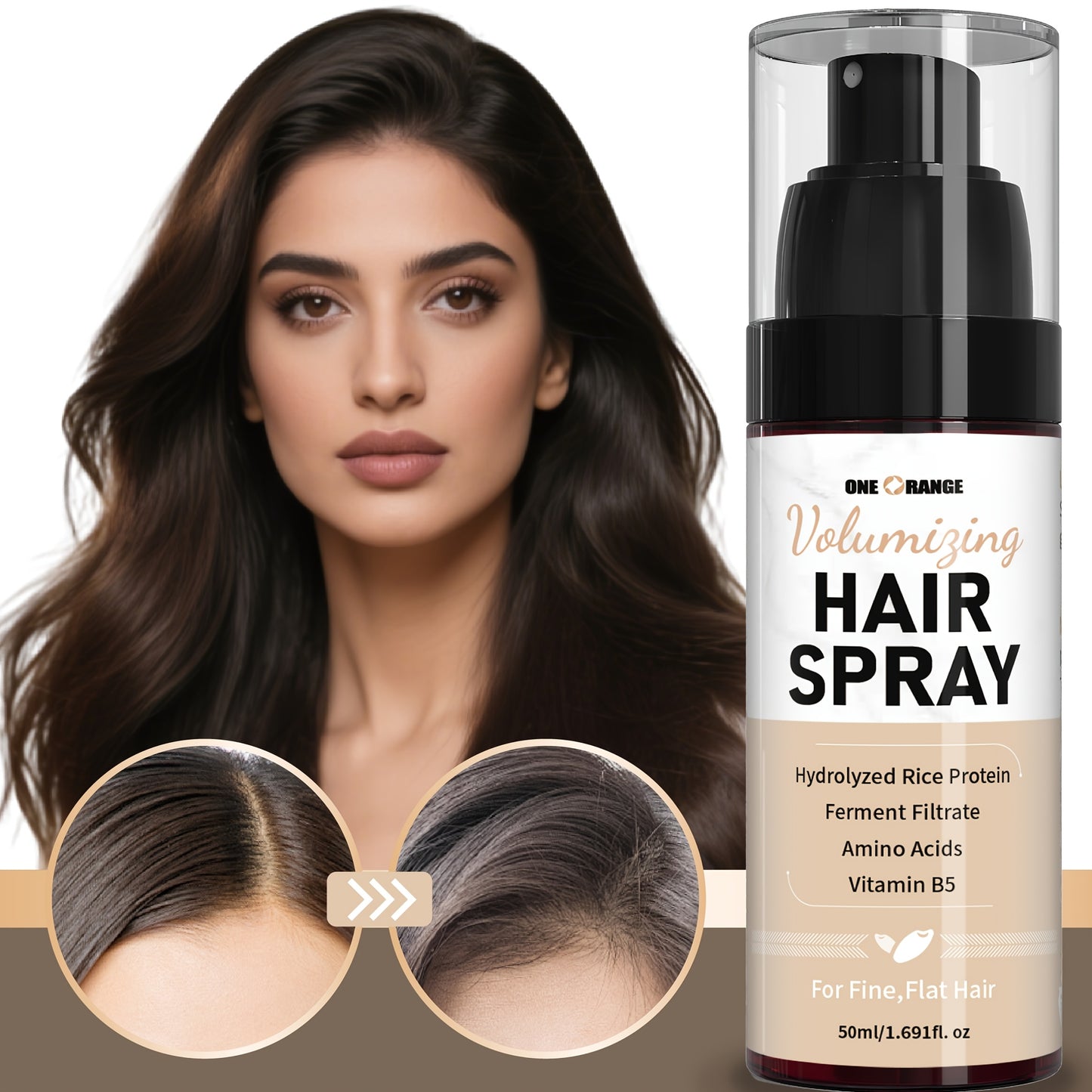 Curly hair styling spray styling product