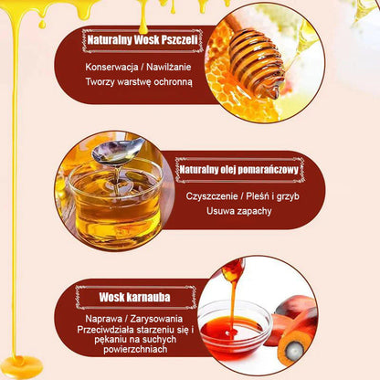 🔥Kup 1, a 2 dostaniesz gratis 🔥Naturalny środek do pielęgnacji drewna z woskiem pszczelim i olejkiem pomarańczowym