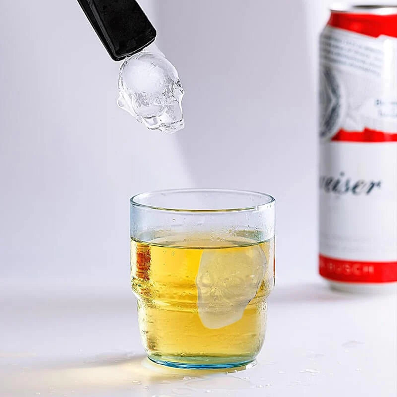 💀 🧊 Silikonska modelčka za ledene kocke v obliki lobanje (naredi sam)