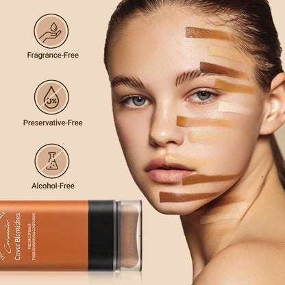 🔥Kup 1, a 1 dostaniesz GRATIS✨2025 Instant Concealing Foundation Stick z wbudowanym pędzlem